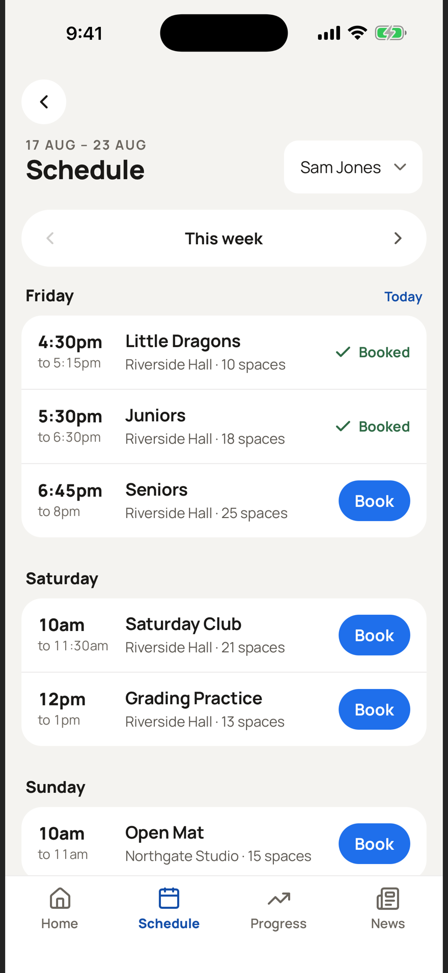 This week's timetable across every venue, with places to book.